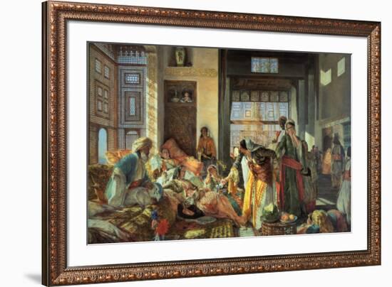 Intercepted Correspondence-John Frederick Lewis-Framed Art Print