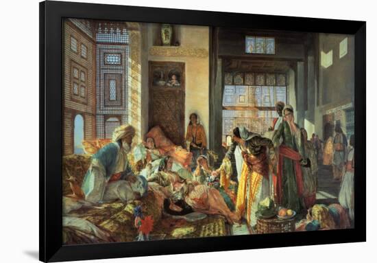 Intercepted Correspondence-John Frederick Lewis-Framed Art Print