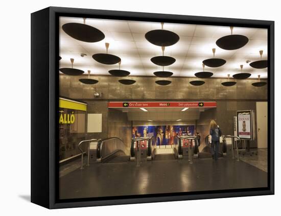 Interchange at Metro Station, Budapest, Hungary, Europe-Jean Brooks-Framed Premier Image Canvas