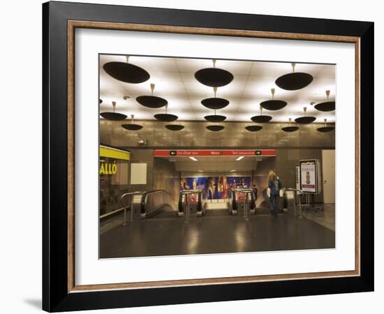 Interchange at Metro Station, Budapest, Hungary, Europe-Jean Brooks-Framed Photographic Print