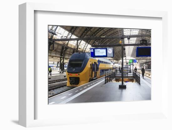 Intercity Train in a Platform at Central Station, Amsterdam, Netherlands, Europe-Amanda Hall-Framed Photographic Print