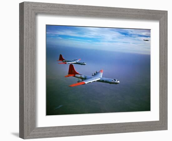 Intercontinental B-36 Bomber Flying over Texas Flatlands-Loomis Dean-Framed Photographic Print