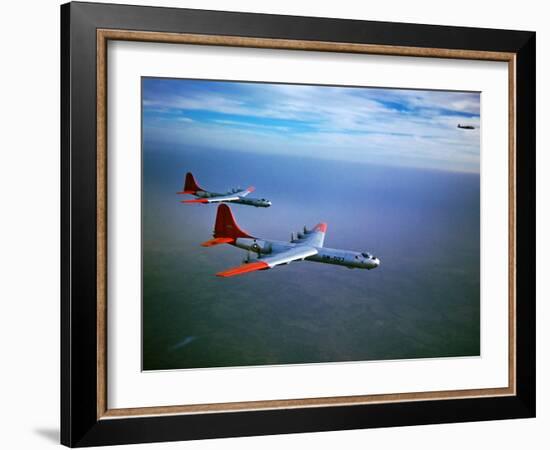 Intercontinental B-36 Bomber Flying over Texas Flatlands-Loomis Dean-Framed Photographic Print