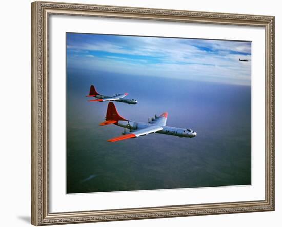 Intercontinental B-36 Bomber Flying over Texas Flatlands-Loomis Dean-Framed Photographic Print