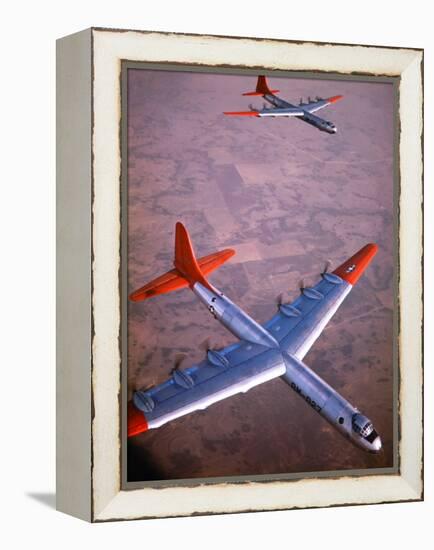 Intercontinental B-36 Bomber Flying over Texas Flatlands-Loomis Dean-Framed Premier Image Canvas
