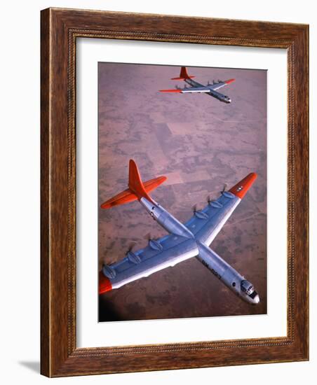 Intercontinental B-36 Bomber Flying over Texas Flatlands-Loomis Dean-Framed Photographic Print