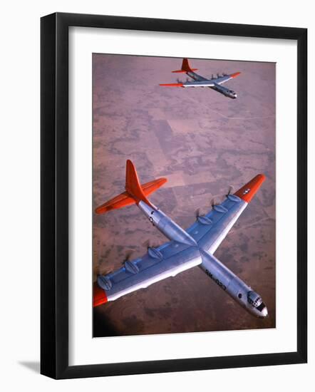 Intercontinental B-36 Bomber Flying over Texas Flatlands-Loomis Dean-Framed Photographic Print