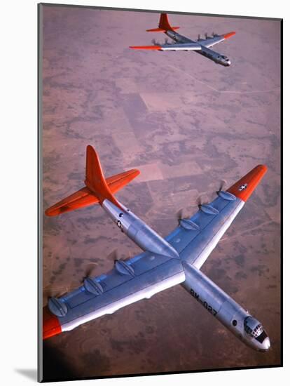 Intercontinental B-36 Bomber Flying over Texas Flatlands-Loomis Dean-Mounted Photographic Print