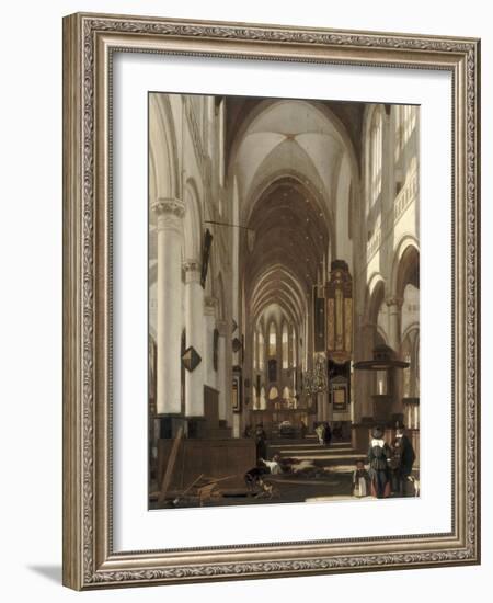 Intérieur d'église-Emanuel de Witte-Framed Giclee Print