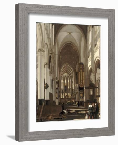 Intérieur d'église-Emanuel de Witte-Framed Giclee Print