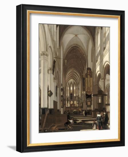 Intérieur d'église-Emanuel de Witte-Framed Giclee Print