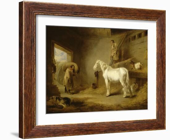 Intérieur d'étable-George Morland-Framed Giclee Print