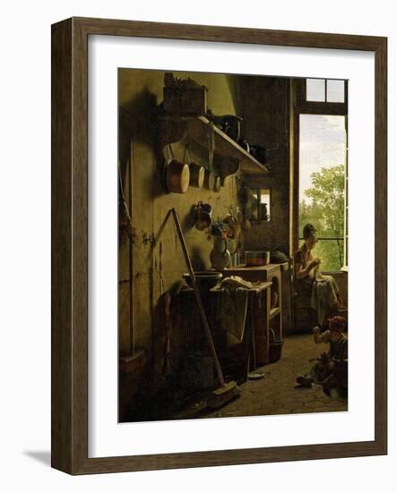 Intérieur D'Une Cuisine (Interior of Kitchen), 1815 (Detail)-Martin Drolling-Framed Giclee Print