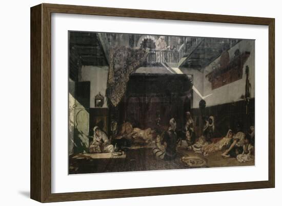 Intérieur de harem-Jean Joseph Benjamin Constant-Framed Giclee Print