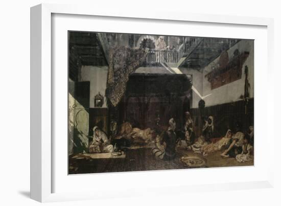 Intérieur de harem-Jean Joseph Benjamin Constant-Framed Giclee Print