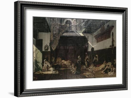 Intérieur de harem-Jean Joseph Benjamin Constant-Framed Giclee Print