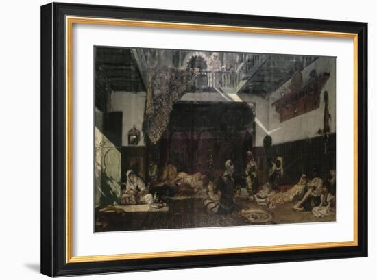 Intérieur de harem-Jean Joseph Benjamin Constant-Framed Giclee Print