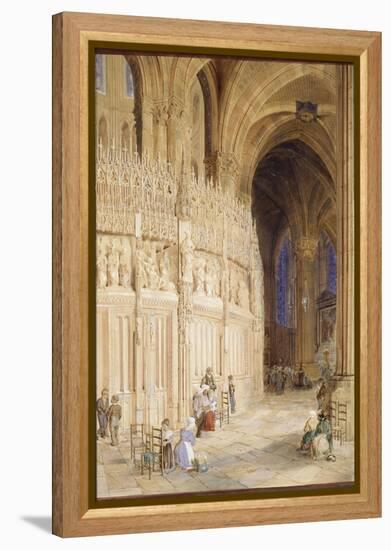 Intérieur de la cathédrale de Chartres-James Roberts-Framed Premier Image Canvas