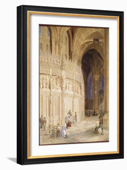 Intérieur de la cathédrale de Chartres-James Roberts-Framed Giclee Print