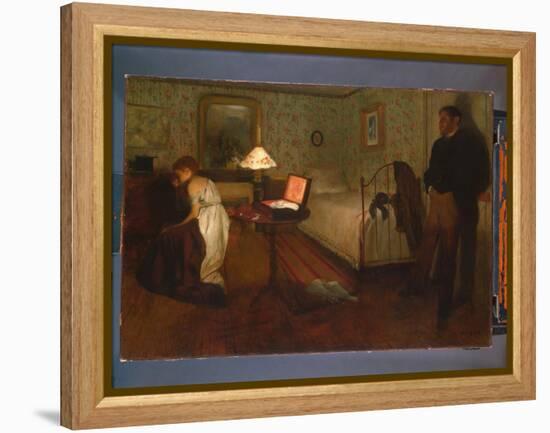 Interior, 1868-69 (Oil on Canvas)-Edgar Degas-Framed Premier Image Canvas