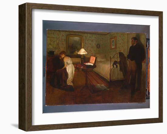 Interior, 1868-69 (Oil on Canvas)-Edgar Degas-Framed Giclee Print