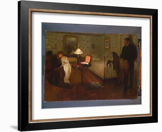 Interior, 1868-69 (Oil on Canvas)-Edgar Degas-Framed Giclee Print