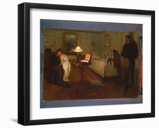 Interior, 1868-69 (Oil on Canvas)-Edgar Degas-Framed Giclee Print