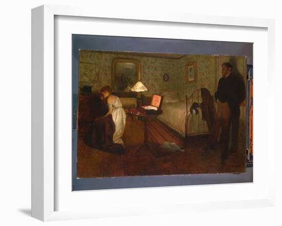 Interior, 1868-69 (Oil on Canvas)-Edgar Degas-Framed Giclee Print