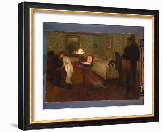 Interior, 1868-69 (Oil on Canvas)-Edgar Degas-Framed Giclee Print