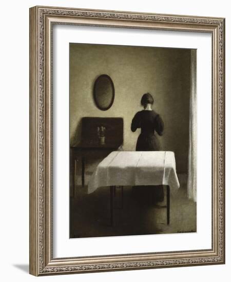 Interior, 1898-Vilhelm Hammershoi-Framed Giclee Print