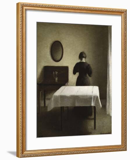 Interior, 1898-Vilhelm Hammershoi-Framed Giclee Print