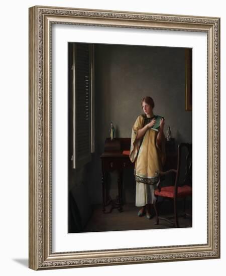 Interior, 1910-17 (Oil on Canvas)-William McGregor Paxton-Framed Giclee Print