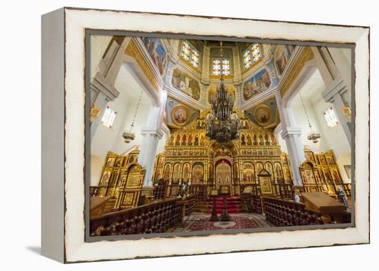 Interior, Ascension Cathedral (Zenkov Cathedral), Panfilov Park, Almaty, Kazakhstan, Central Asia,-G&M Therin-Weise-Framed Premier Image Canvas
