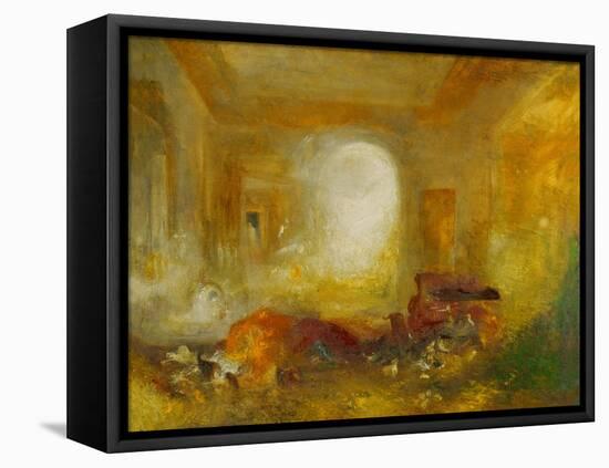Interior at Petworth, Lord Egremonts country house-Joseph Mallord William Turner-Framed Premier Image Canvas