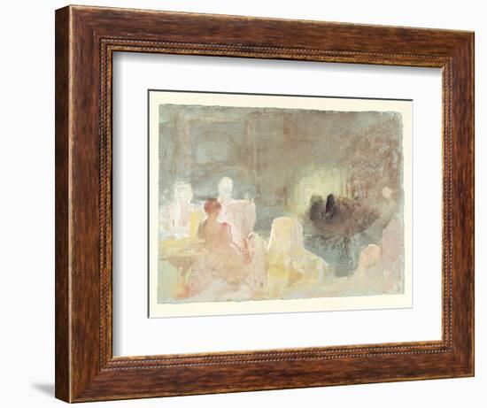 Interior at Petworth with a Seated Woman, 1830-J. M. W. Turner-Framed Giclee Print