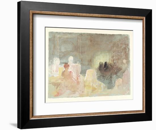 Interior at Petworth with a Seated Woman, 1830-J. M. W. Turner-Framed Giclee Print