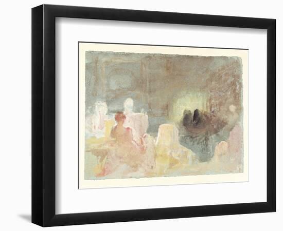 Interior at Petworth with a Seated Woman, 1830-J. M. W. Turner-Framed Giclee Print