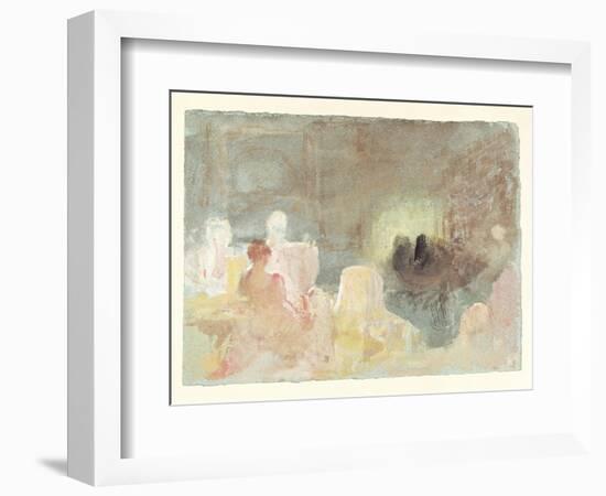 Interior at Petworth with a Seated Woman, 1830-J. M. W. Turner-Framed Giclee Print