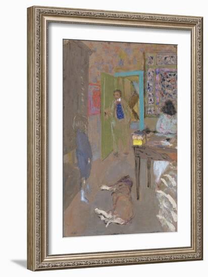 Interior at Saint-Jacut, 1909-Edouard Vuillard-Framed Giclee Print