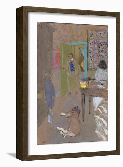 Interior at Saint-Jacut, 1909-Edouard Vuillard-Framed Giclee Print