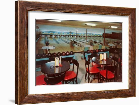 Interior, Bowling Alley-null-Framed Art Print