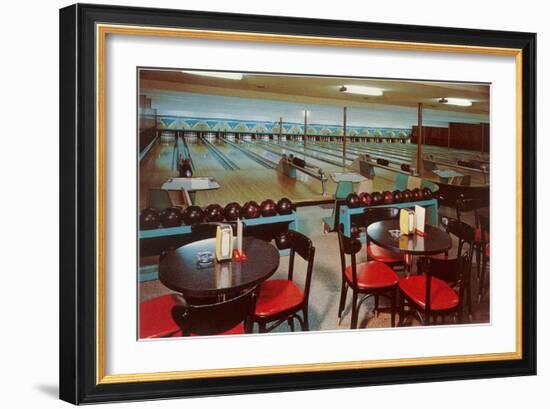 Interior, Bowling Alley-null-Framed Art Print