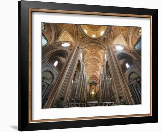 Interior, Cathedral, Morelia, Michoacan State, Mexico, North America-Christian Kober-Framed Photographic Print