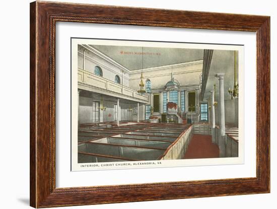 Interior, Christ Church, Alexandria, Virginia-null-Framed Art Print