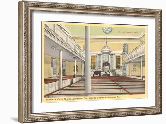 Interior, Christ Church, Alexandria, Virginia-null-Framed Art Print