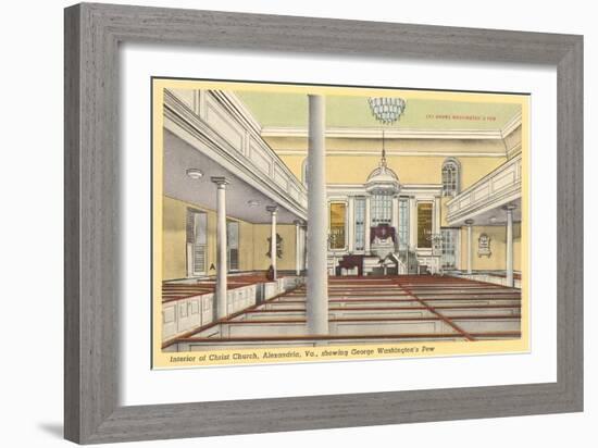 Interior, Christ Church, Alexandria, Virginia-null-Framed Art Print