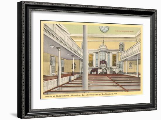 Interior, Christ Church, Alexandria, Virginia-null-Framed Art Print