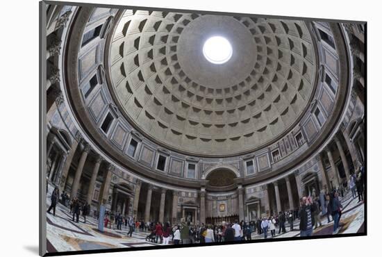 Interior Church of St. Mary of the Martyrs and Cupola Inside the Pantheon-Stuart Black-Mounted Photographic Print