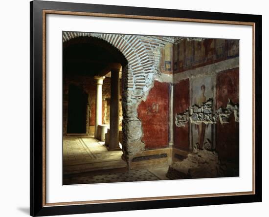 Interior court of Roman villa on Mount Coressos, Ephesus, Turkey-null-Framed Photographic Print