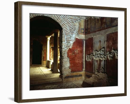 Interior court of Roman villa on Mount Coressos, Ephesus, Turkey-null-Framed Photographic Print